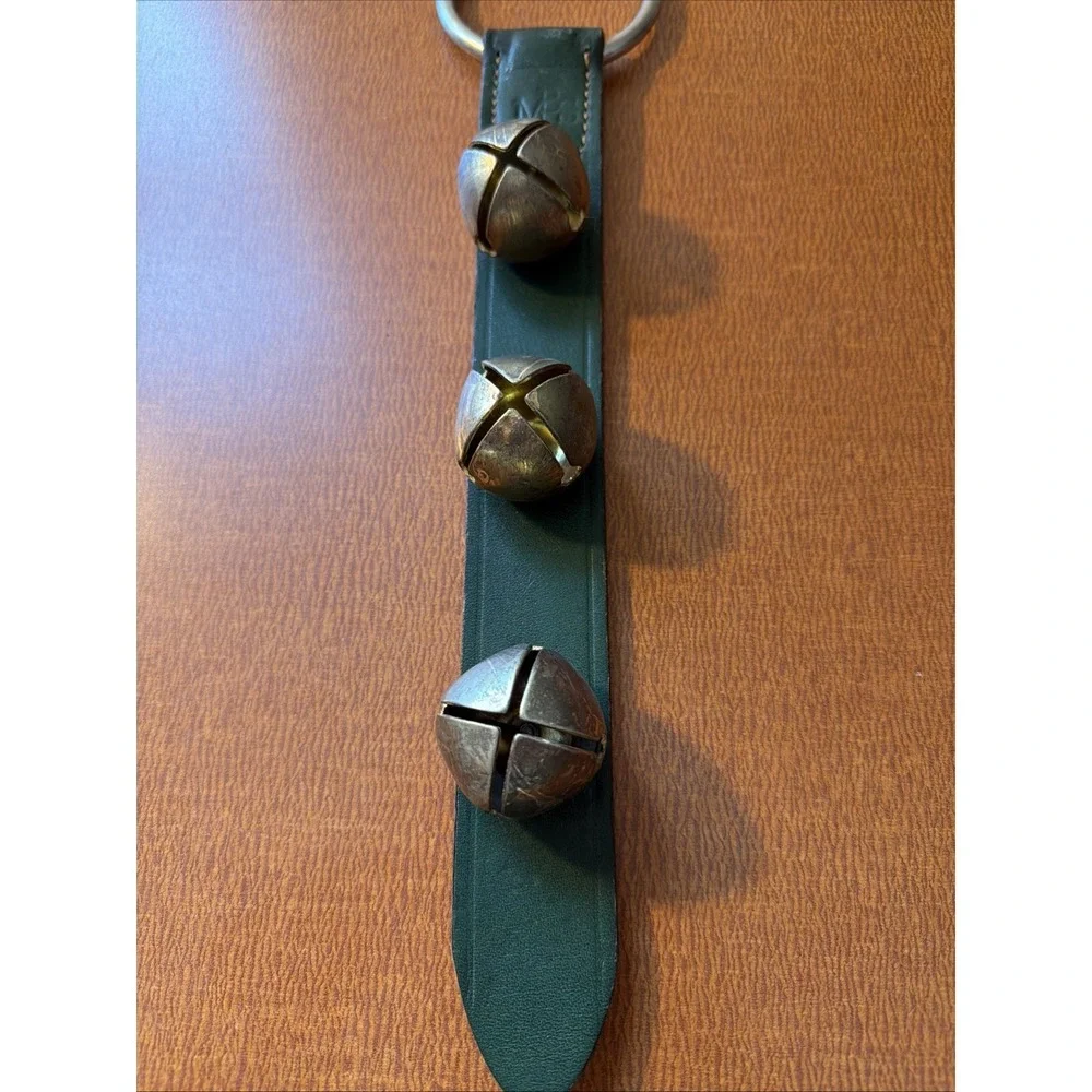 Vtg 3 Brass Sleigh Bells on 12